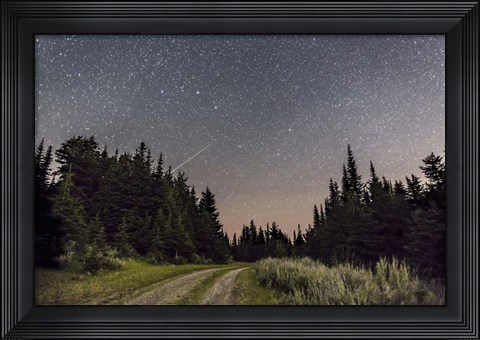 Framed Meteor and Big Dipper, Mount Kobau, Canada Print