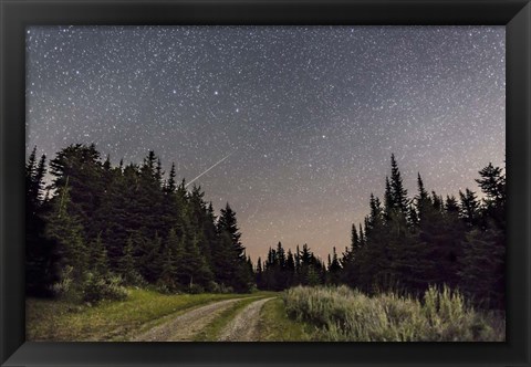 Framed Meteor and Big Dipper, Mount Kobau, Canada Print