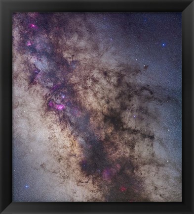 Framed Center of the Milky Way in Sagittarius and Scorpius Print