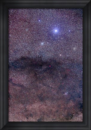 Framed Coalsack and Jewel Box Cluster in the Southern Cross Print