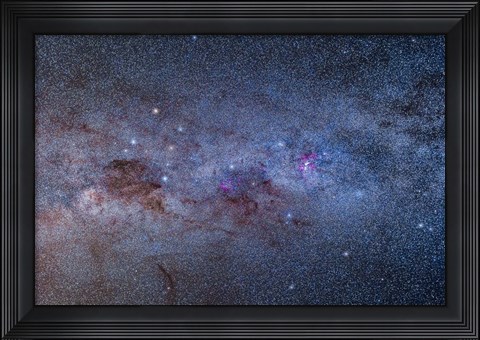 Framed Milky Way through Carina and Crux Print