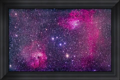 Framed Flaming Star Nebula in Auriga Print