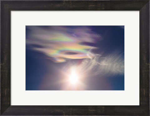 Framed Iridescent clouds near the Sun Print