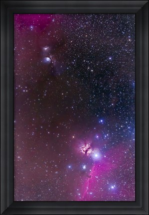Framed Messier 78 &amp; Horsehead Nebula in Orion Print