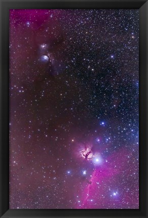Framed Messier 78 &amp; Horsehead Nebula in Orion Print