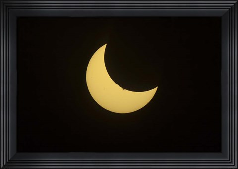 Framed Partial Eclipse of the Sun as seen from Jasper, Alberta, Canada Print