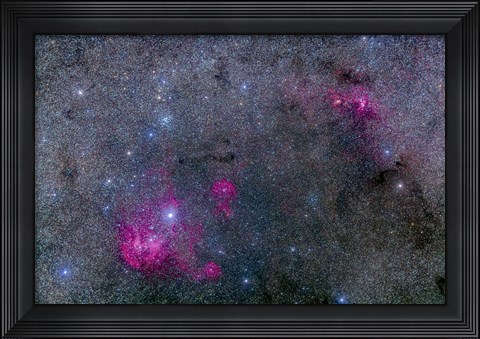 Framed Pearl Cluster and Lambda Centauri complex in Centaurus Print
