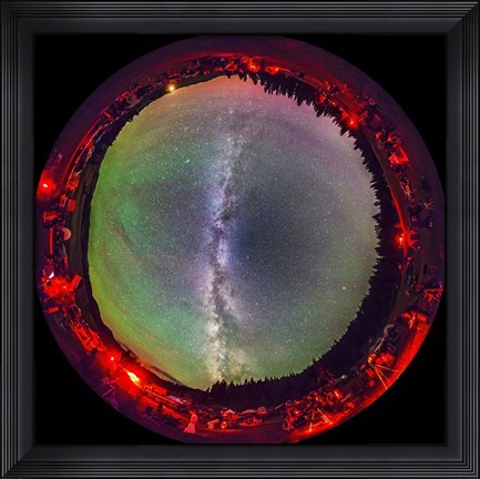 Framed Milky Way above the Table Mountain Star Party in Washington State Print