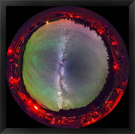 Framed Milky Way above the Table Mountain Star Party in Washington State Print