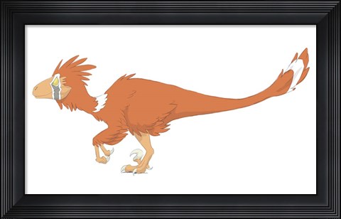 Framed Deinonychus Print