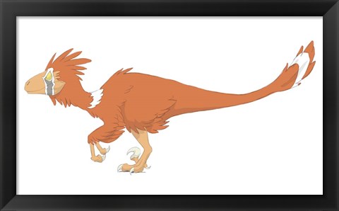 Framed Deinonychus Print