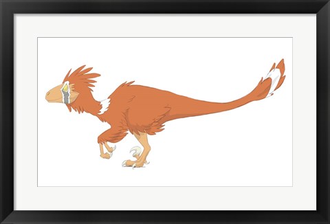 Framed Deinonychus Print