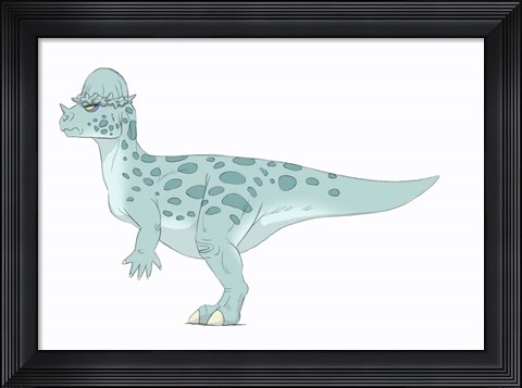 Framed Pachycephalosaurus Print