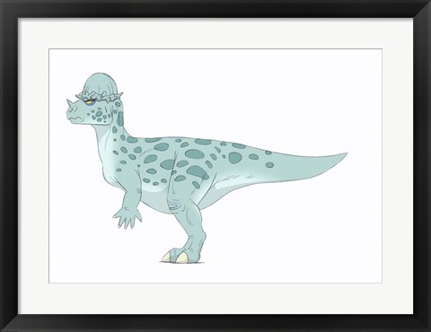 Framed Pachycephalosaurus Print