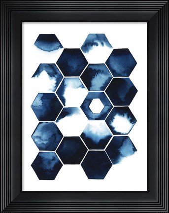 Framed Stormy Geometry I Print