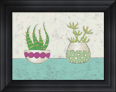 Framed Succulent Duo I Print