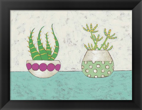 Framed Succulent Duo I Print