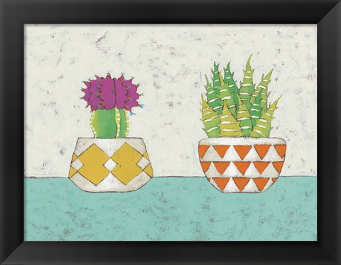 Framed Succulent Duo II Print