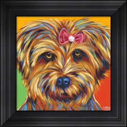 Framed Sweet Yorkie I Print