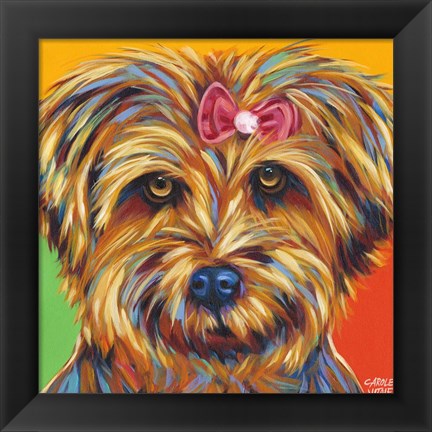 Framed Sweet Yorkie I Print