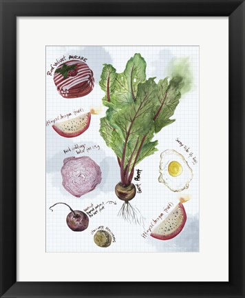 Framed Food Sketches II Print