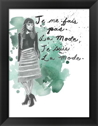 Framed Fashion Quotes I Print