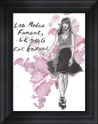 Framed Fashion Quotes II Print