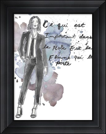 Framed Fashion Quotes III Print