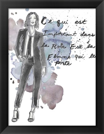 Framed Fashion Quotes III Print