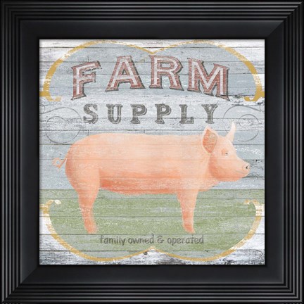 Framed Farm Supply II Print