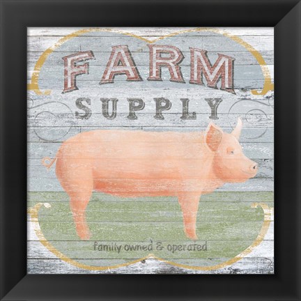 Framed Farm Supply II Print