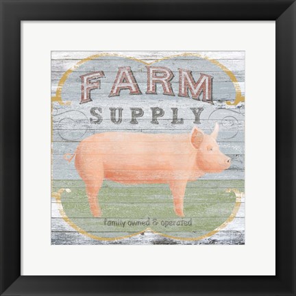 Framed Farm Supply II Print