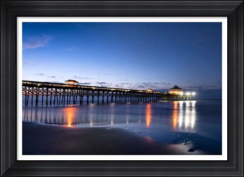 Framed Pier Reflections I Print