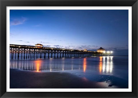 Framed Pier Reflections I Print