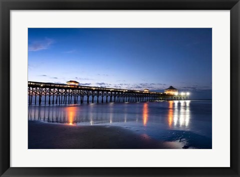 Framed Pier Reflections I Print