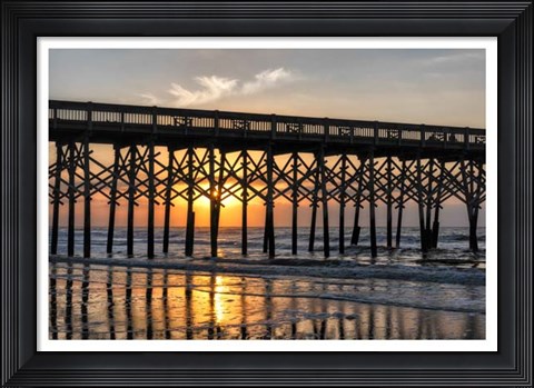 Framed Pier Reflections II Print