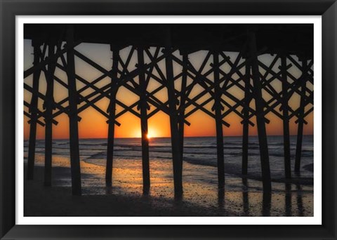 Framed Under the Boardwalk Print