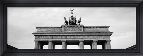 Framed Low angle view of Brandenburg Gate, Pariser Platz, Berlin, Germany Print