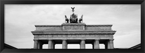 Framed Low angle view of Brandenburg Gate, Pariser Platz, Berlin, Germany Print