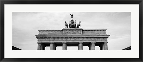 Framed Low angle view of Brandenburg Gate, Pariser Platz, Berlin, Germany Print