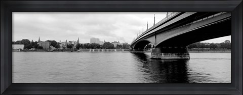 Framed Kennedy Bridge on Rhine River, Bonn, North Rhine Westphalia, Germany Print