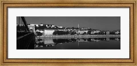 Framed Chain Bridge, Budapest, Hungary Print
