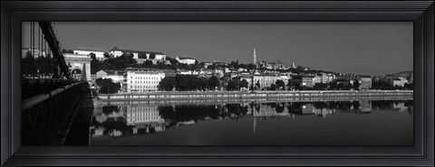 Framed Chain Bridge, Budapest, Hungary Print