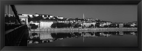 Framed Chain Bridge, Budapest, Hungary Print