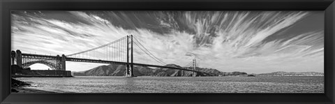 Framed Golden Gate Bridge  over Pacific ocean, San Francisco, California Print