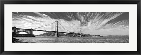 Framed Golden Gate Bridge  over Pacific ocean, San Francisco, California Print