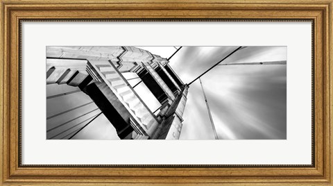 Framed Low angle view of details of Golden Gate Bridge, San Francisco, California Print
