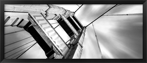 Framed Low angle view of details of Golden Gate Bridge, San Francisco, California Print