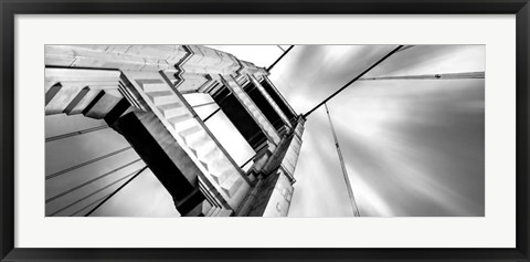 Framed Low angle view of details of Golden Gate Bridge, San Francisco, California Print