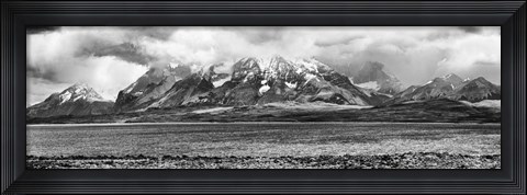 Framed View of the Sarmiento Lake in Torres del Paine National Park, Patagonia, Chile Print